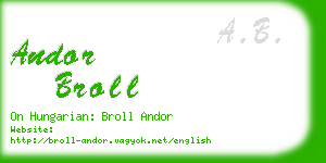 andor broll business card